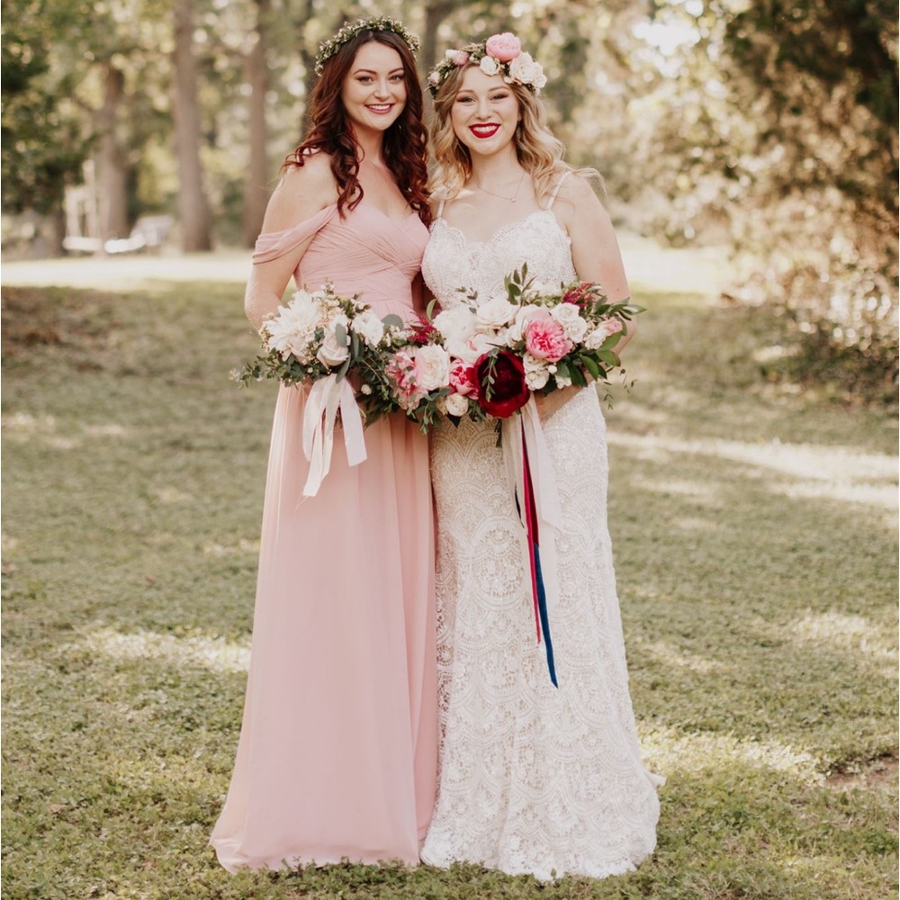 Revelry Dusty Rose Bridesmaid Maxi Dress